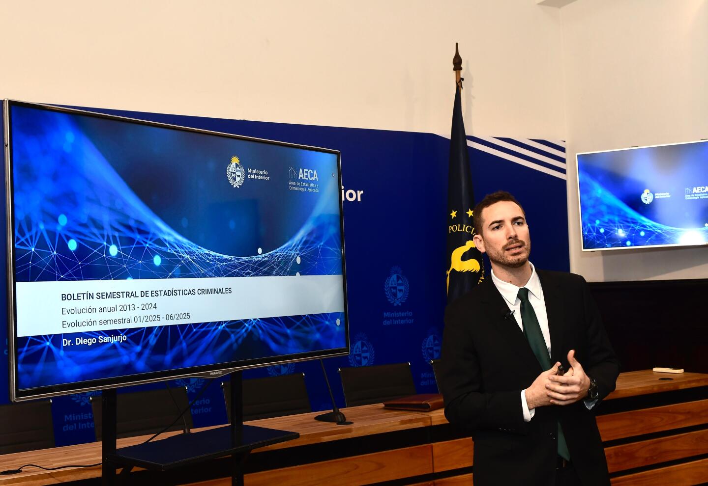 Diego Sanjurjo en presentación de datos del primer semestre de 2025