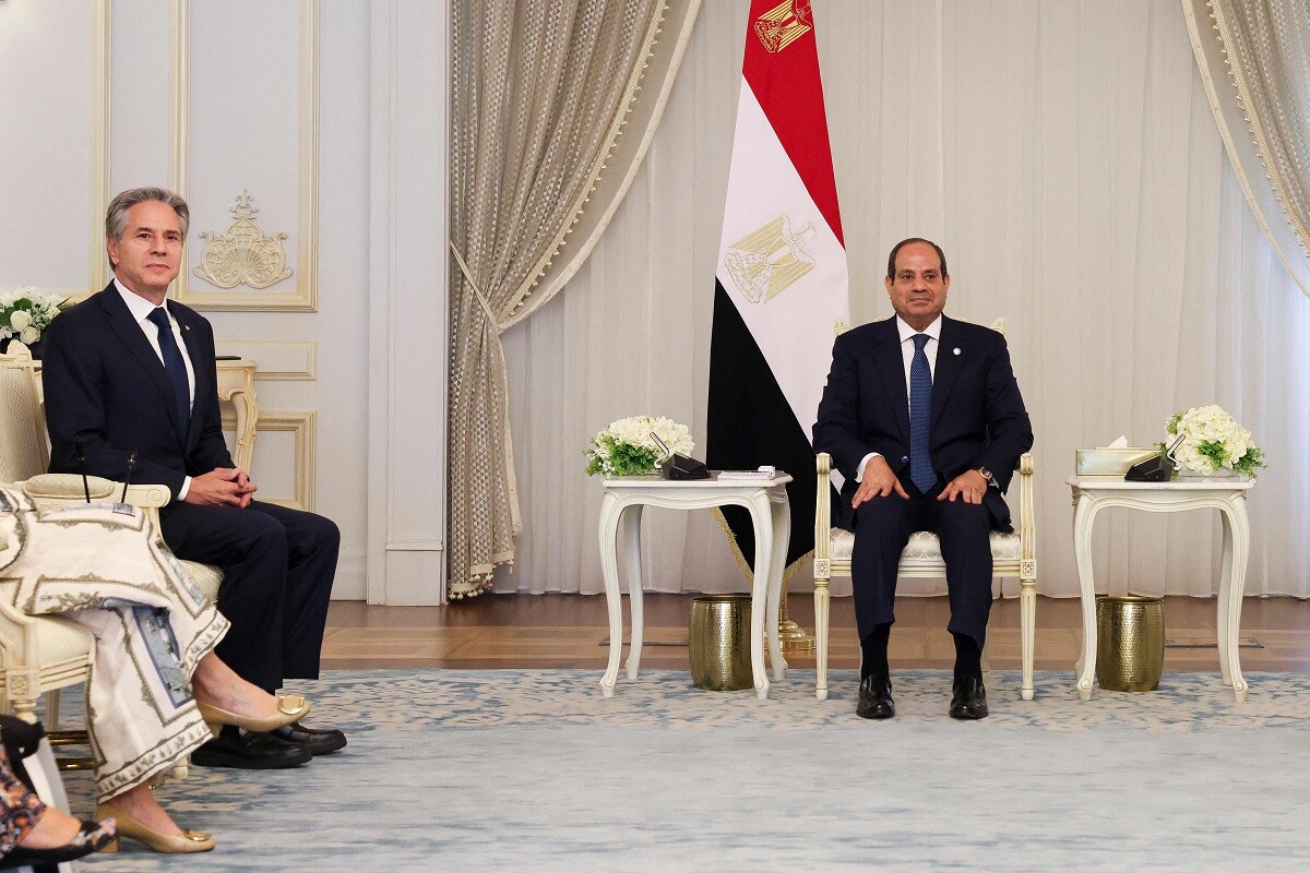El secretario de Estado de Estados Unidos, Antony Blinken, se reúne con el presidente egipcio, Abdel Fattah el-Sisi, en El-Alamein