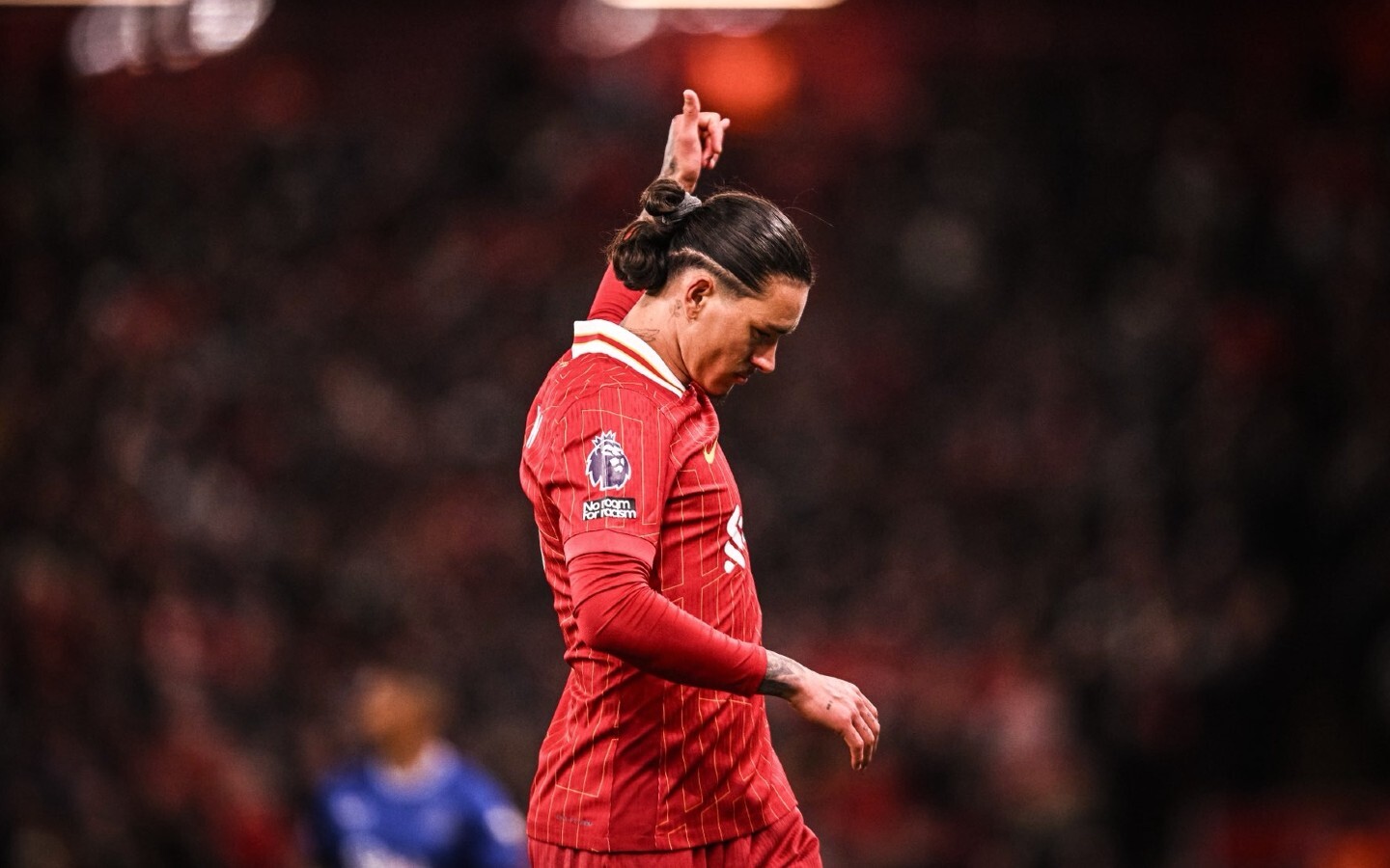 Darwin Núñez jugando para Liverpool en la Premier League.