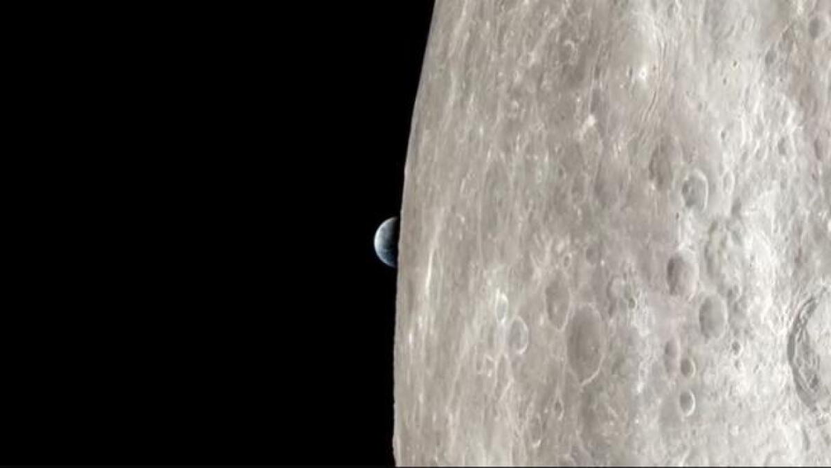 El planeta Tierra visto desde la Luna