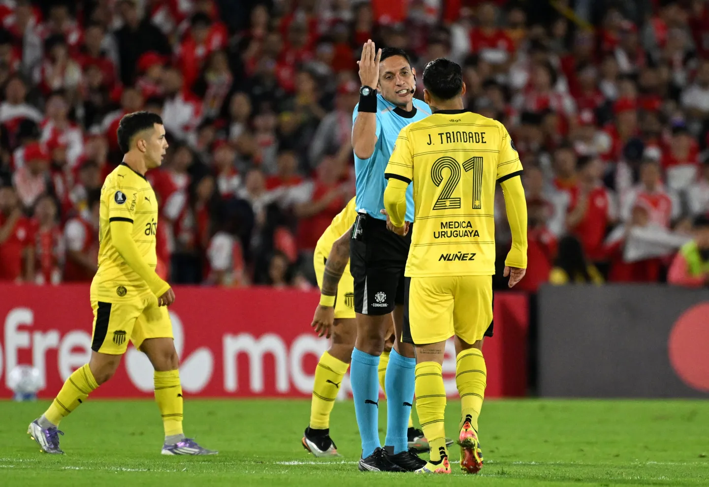 Santa Fe abrió el partido ante Peñarol por Copa Libertadores, tras un ...