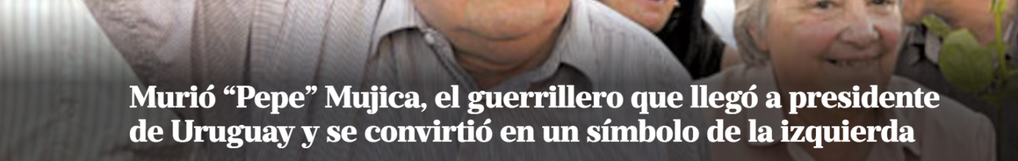 La Nación sobre el fallecimiento de Mujica.