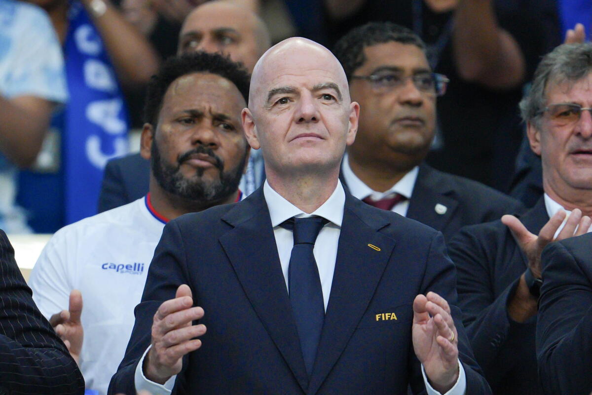 Gianni Infantino, presidente de FIFA, durante un partido del Mundial 2026.