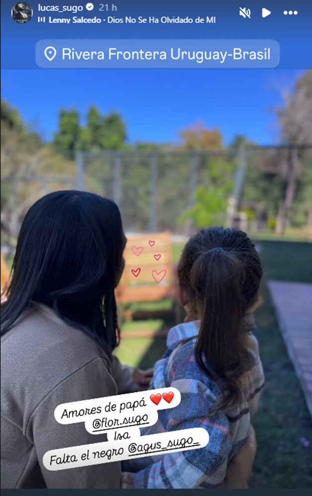 Historia de Instagram de Lucas Sugo.