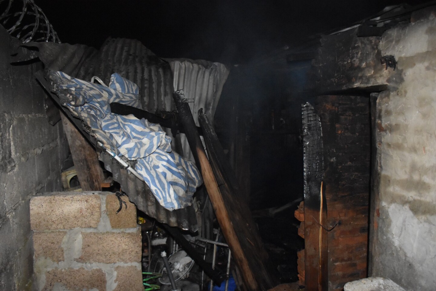 Incendio en una casa de Salto.