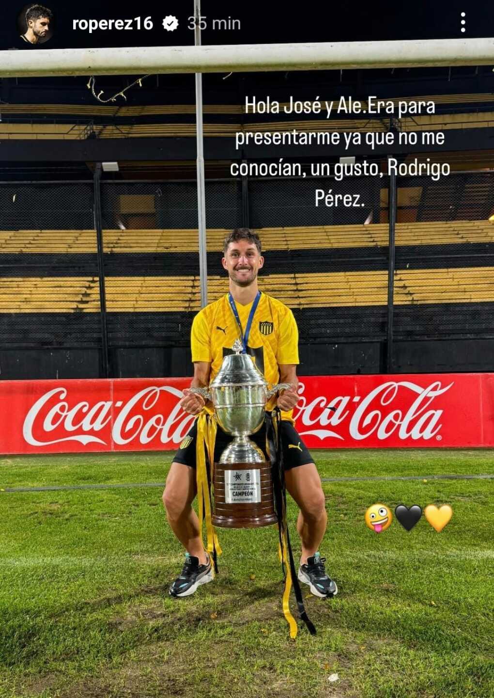 La historia de Instagram de Rodrigo Pérez.
