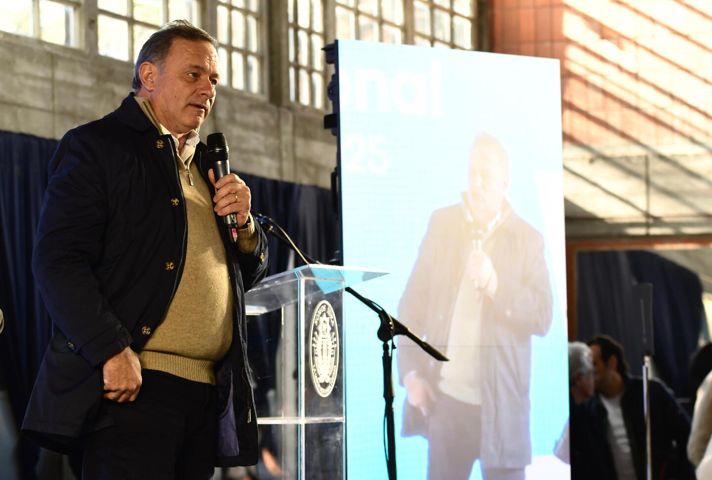 Álvaro Delgado hablando en la Convención del Partido Nacional.