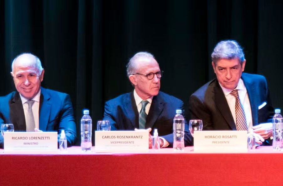 Ricardo Lorenzetti, Carlos Rosenkrantz y Horacio Rosatti.