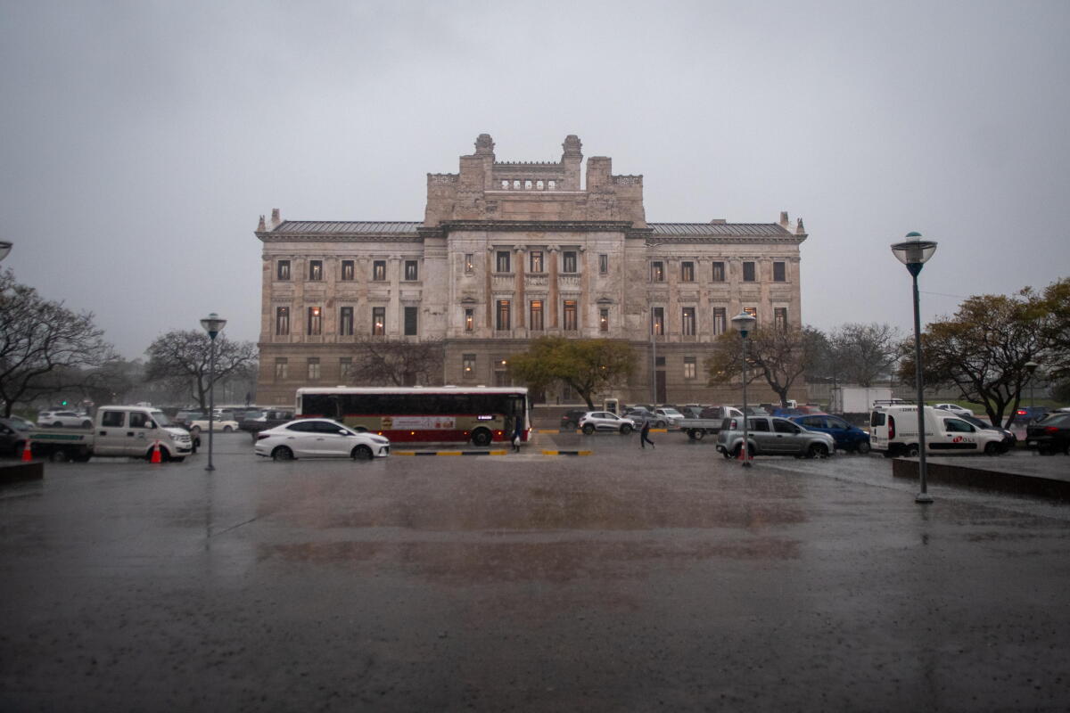 Día de lluvia en Montevideo.