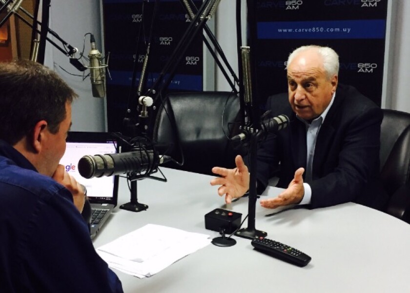 Víctor Rossi, ministro de Transporte y Obras Públicas, en radio Carve.