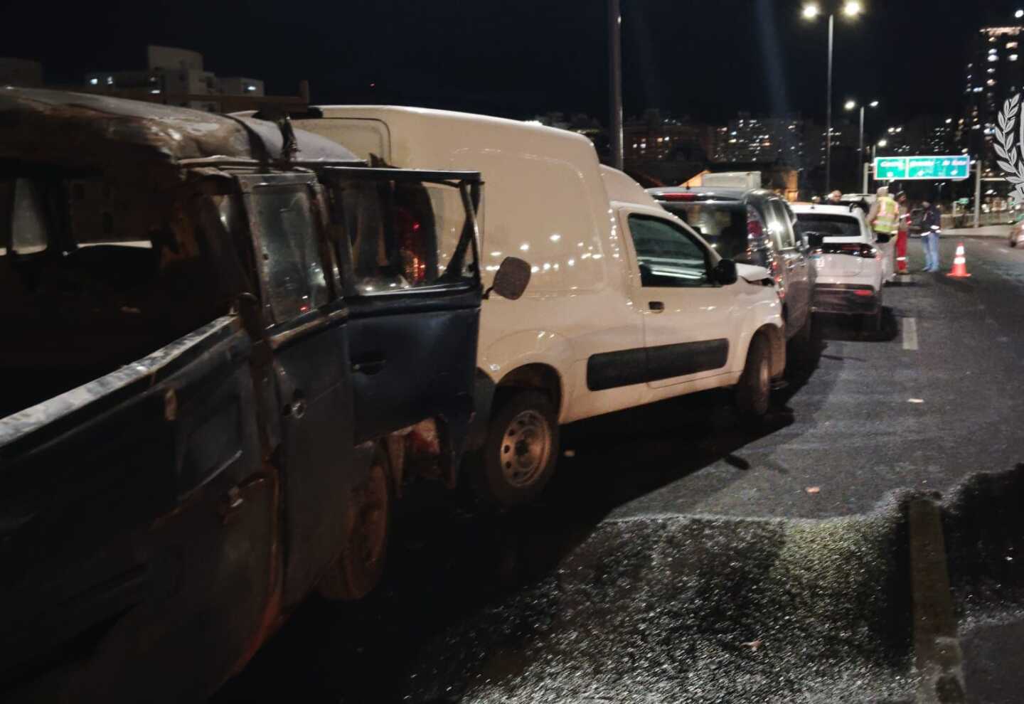Accidente múltiple en el Viaducto de Montevideo