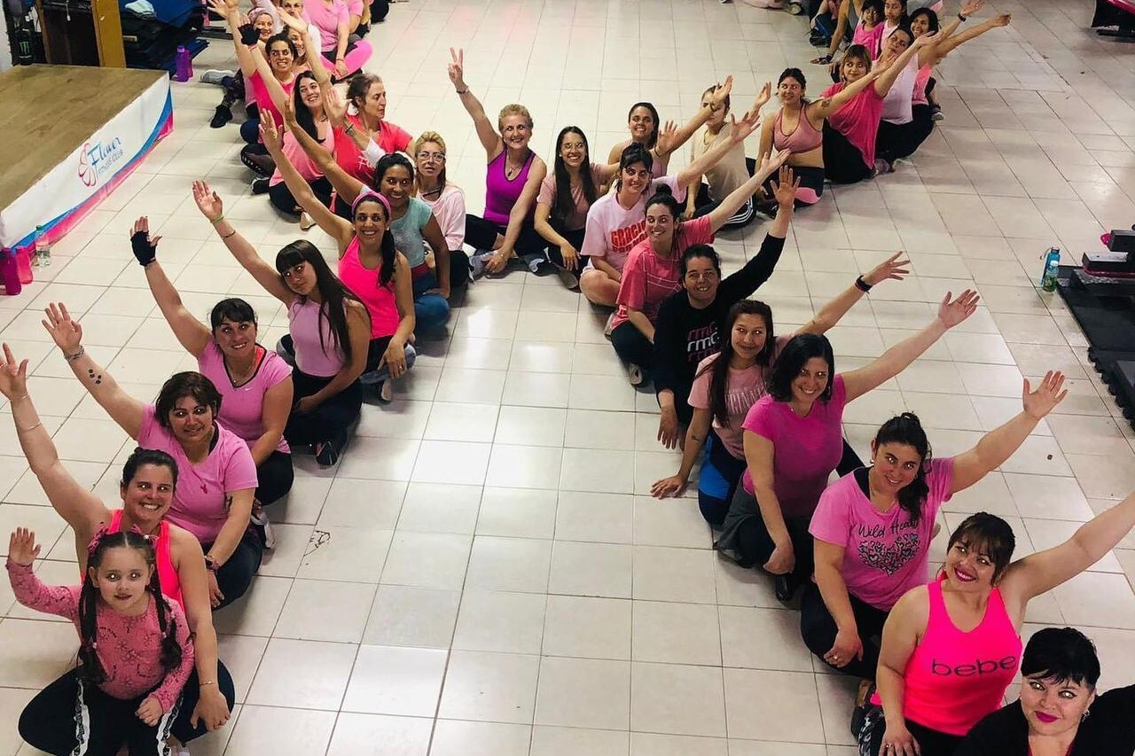 Una de las ediciones del Zumba rosa.