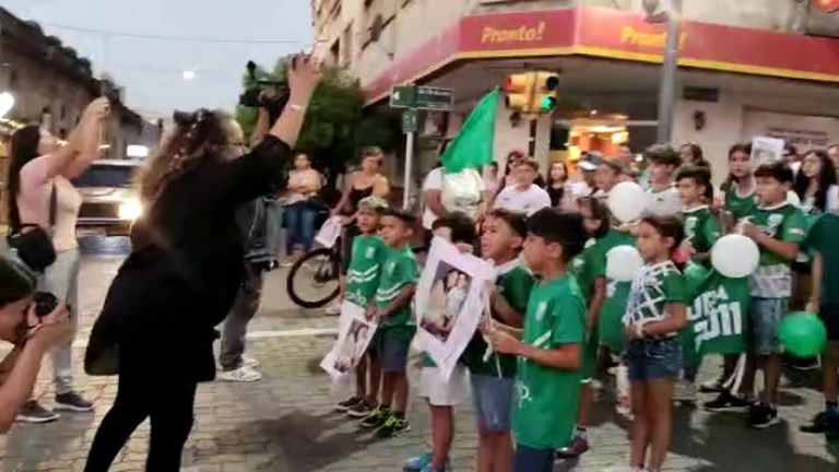 Manifestación en reclamo de justicia por Giuliana Lara y Mateo Miños en Paysandú