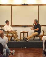 Juan Amadeo en la jornada de Gentos en Nueva Helvecia.