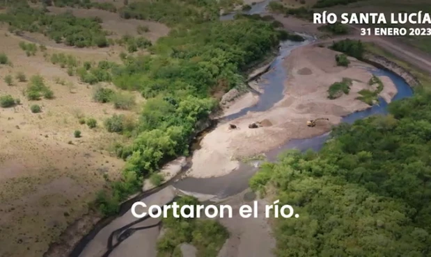Denuncia de la IMC sobre desvíos en el curso del río Santa Lucía
