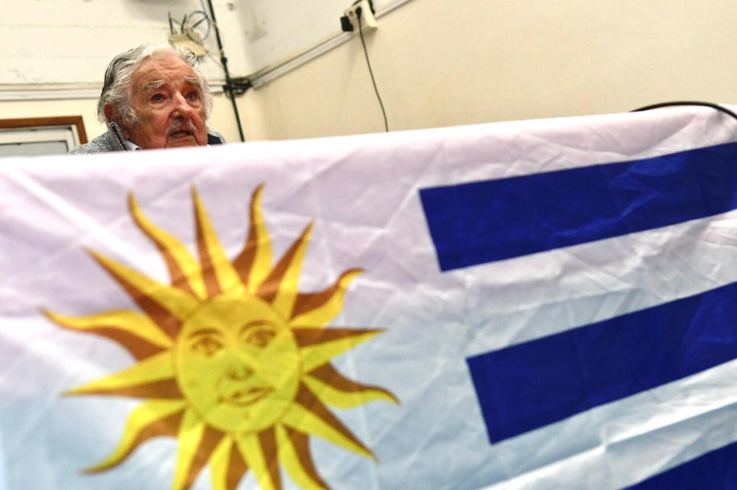 José Mujica en la conferencia de prensa en la que anunció que tiene un tumor en el esófago.