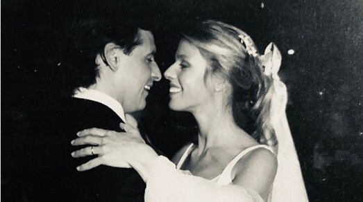 Luis Lacalle Pou y Lorena Ponce de León el día de su casamiento. Foto: Instagram Lorena Ponce de León