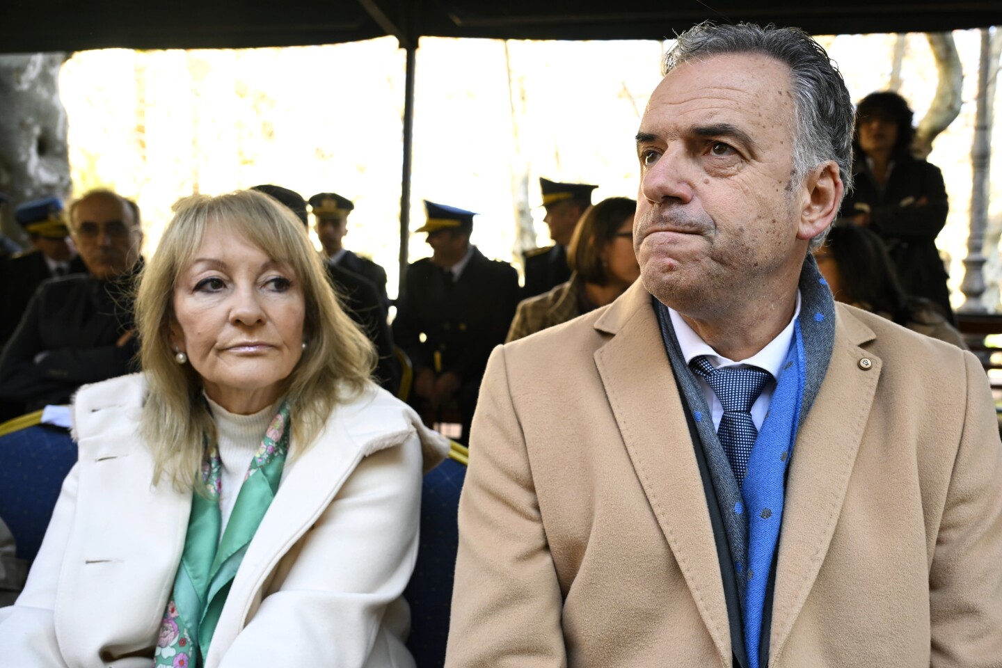 Carolina Cosse y Yamandú Orsi en el acto de conmemoración del 195° aniversario de la Jura de la Constitución