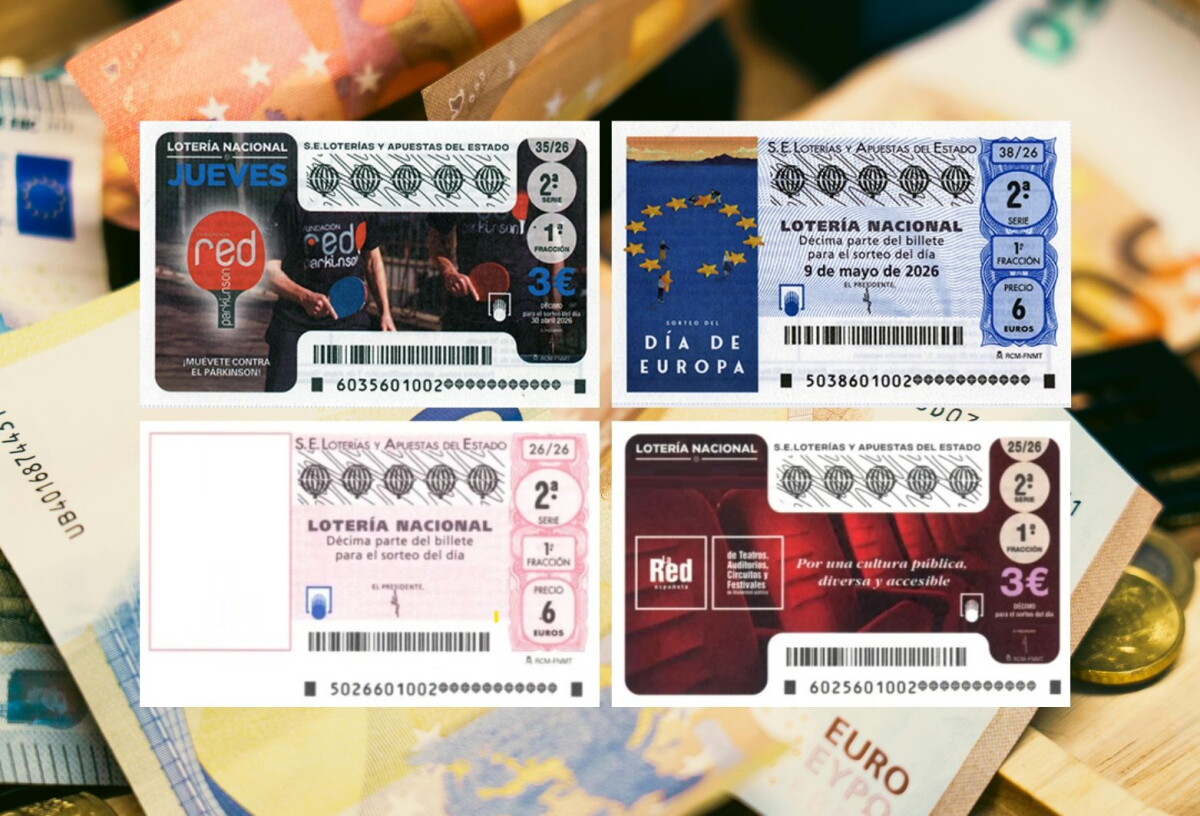 Billetes de la Lotería Nacional de España.
