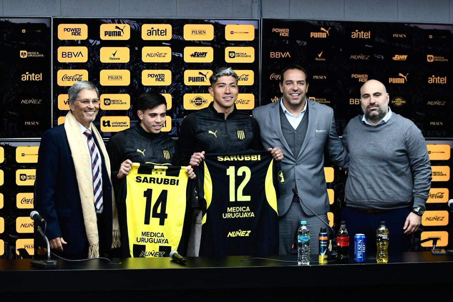 Eduardo Zaidensztat, Alejo Cruz, Brayan Cortés, Ignacio Ruglio y Marcelo Solomita.