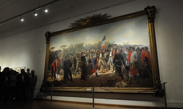 El "Juramento de los Treinta y Tres Orientales", de Juan Manuel Blanes.