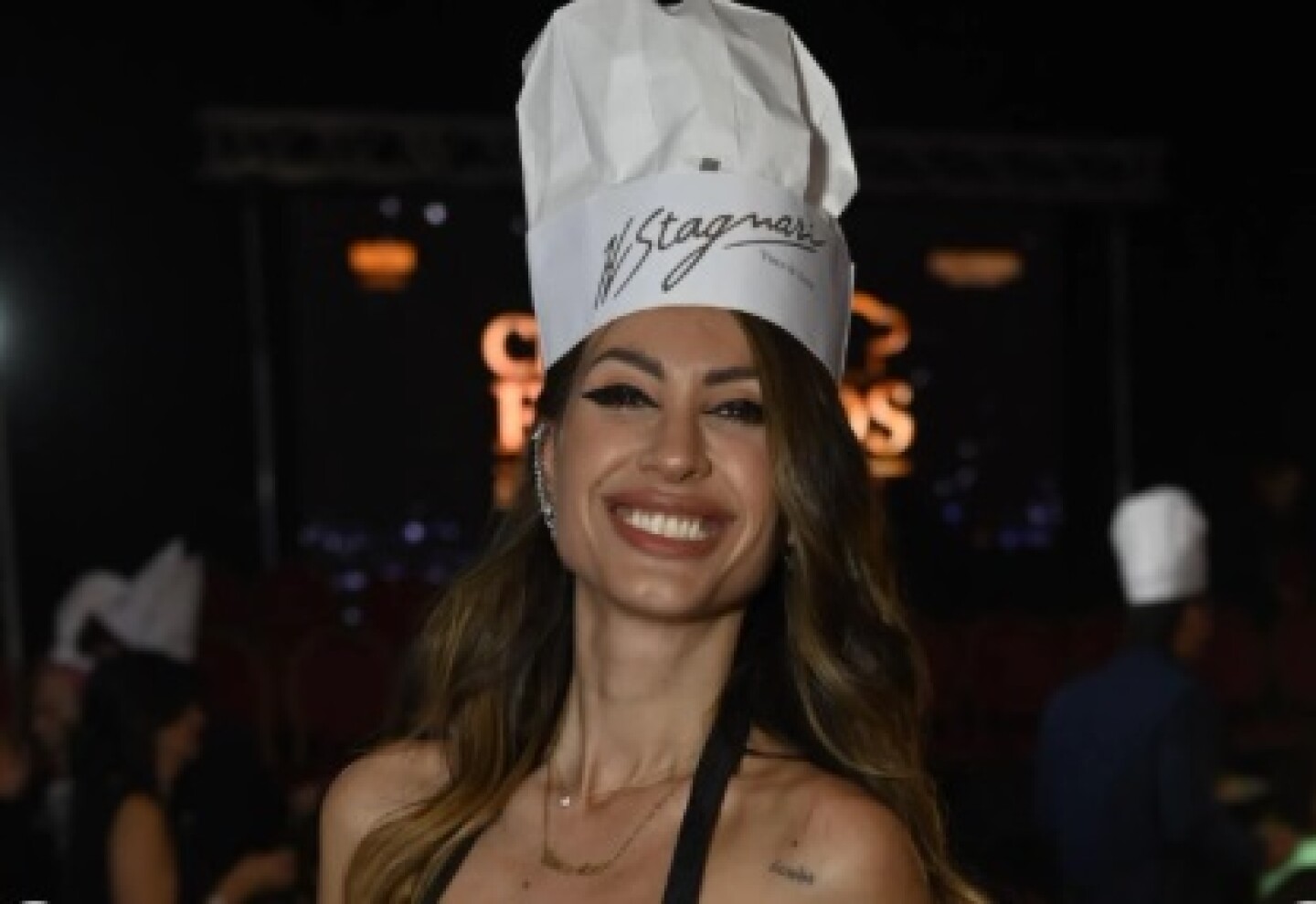 Giannina Silva en la Cena de Famosos.