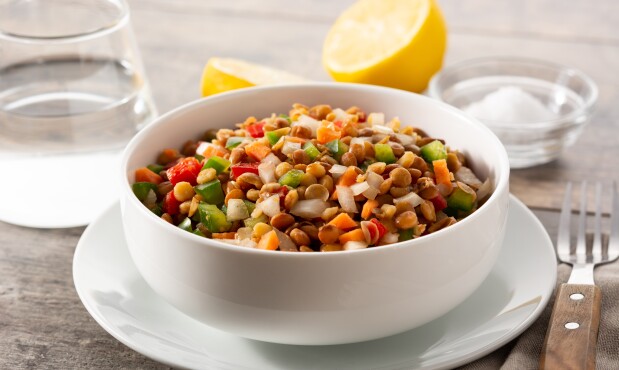 Ensalada de lentejas.