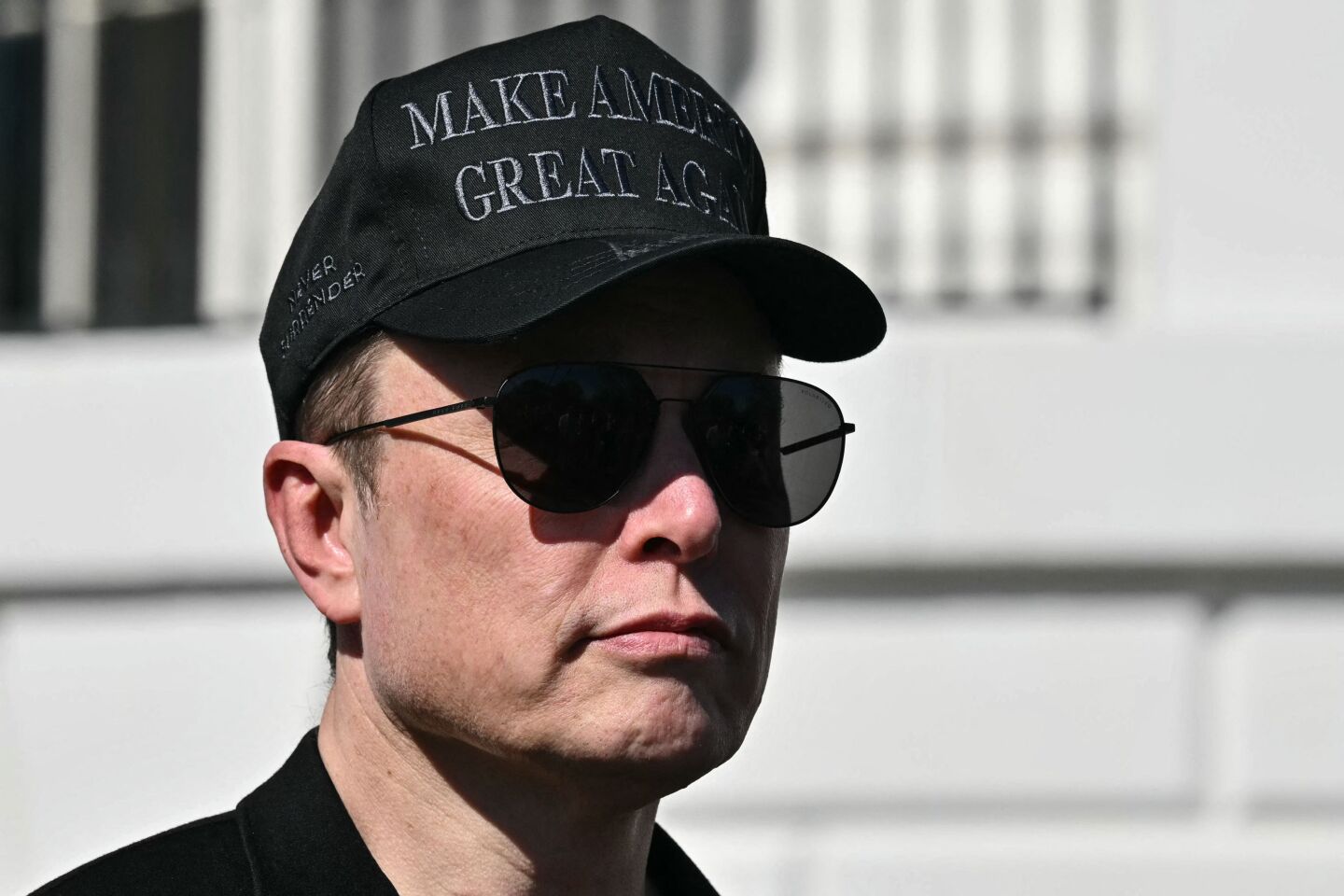 US President Trump unveils a Tesla car at the White House