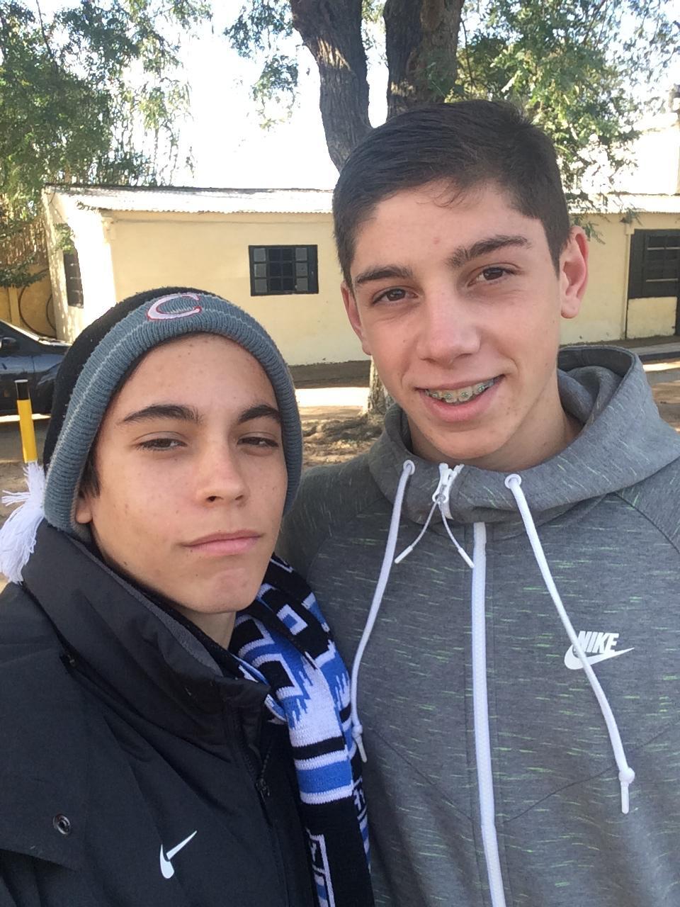 Carlos Eduardo Espina con Fede Valverde cuando vivió en la casita de Peñarol