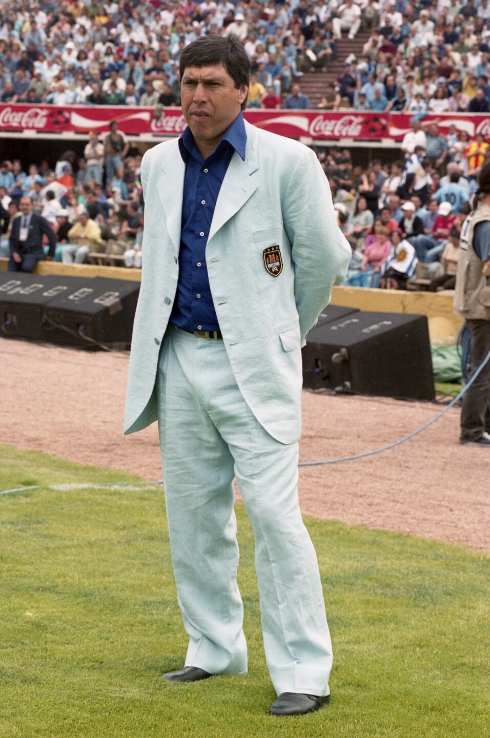 Juan Ramón Carrasco dirigiendo a Uruguay.