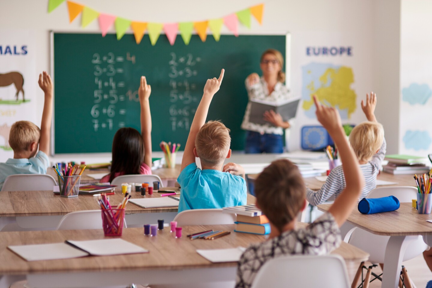 Alumnos en una escuela de Estados Unidos.