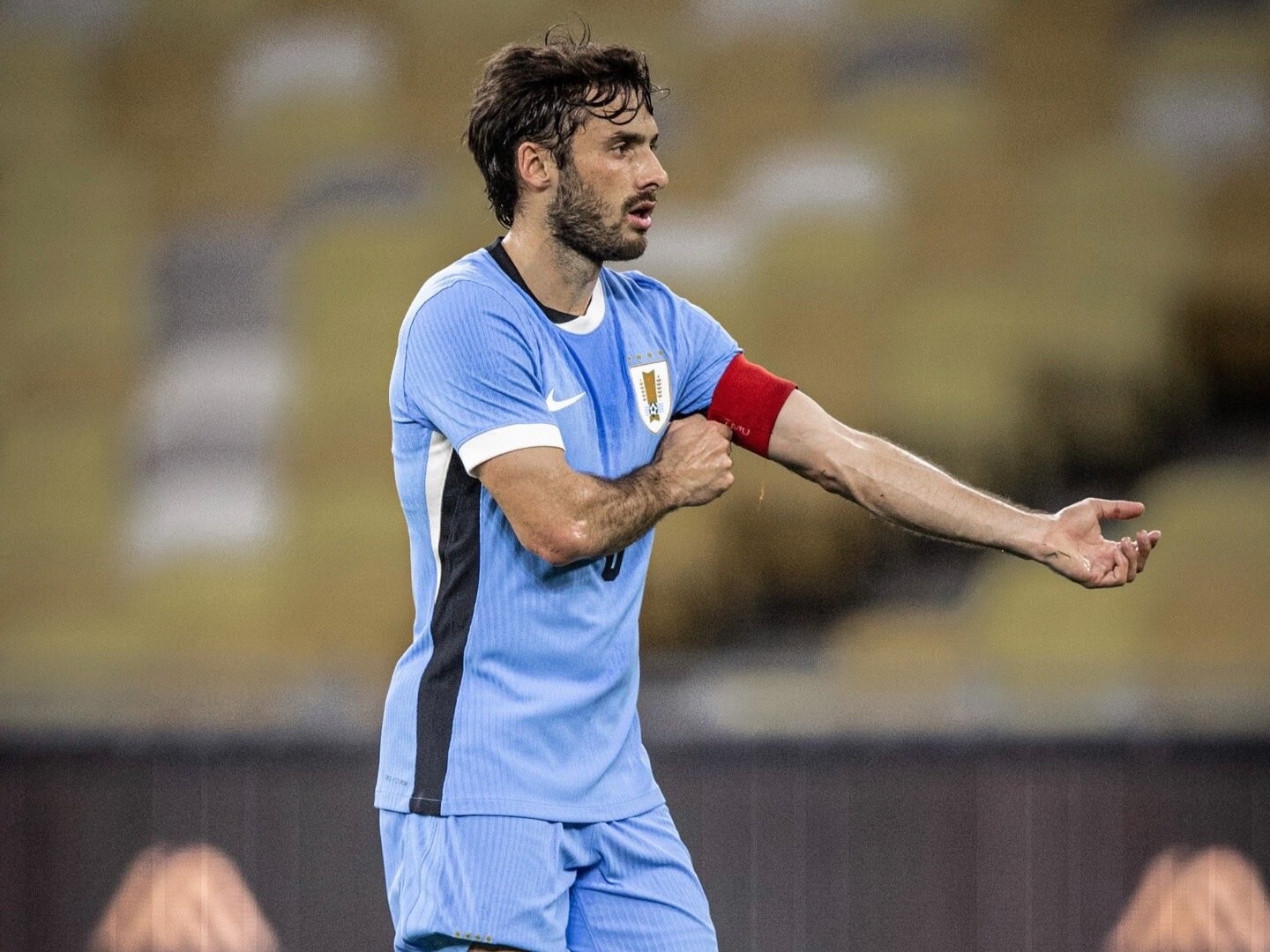 Marcelo Saracchi con la selección de Uruguay frente a República Dominicana