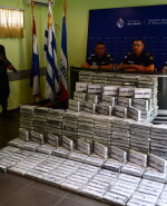 La Policía presume que la cocaína incautada provenía de Bolivia; la palabra “Can-Am” identifica al propietario de la droga.