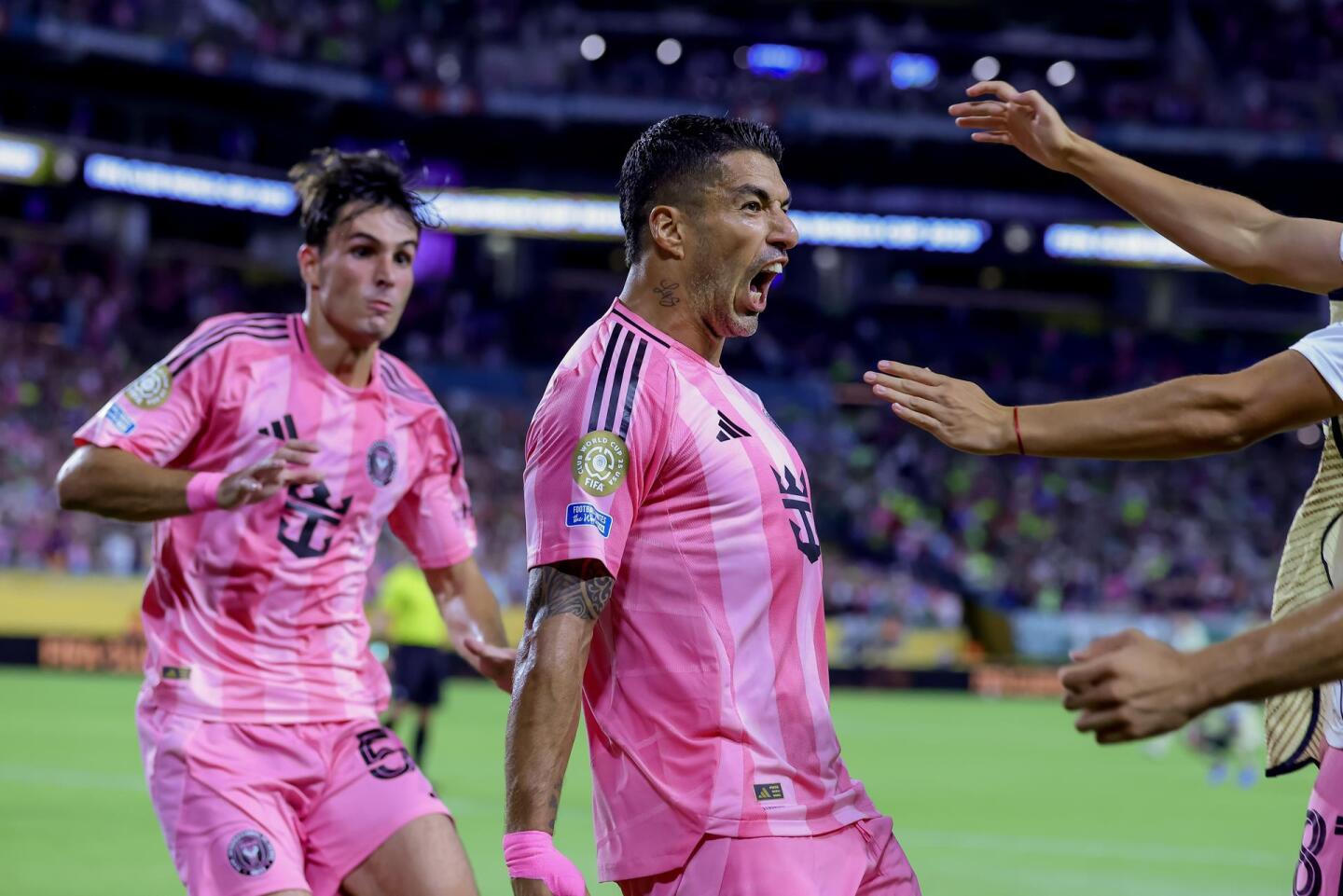 Festejo de gol de Luis Suárez con el Inter Miami en el Mundial de Clubes 2025