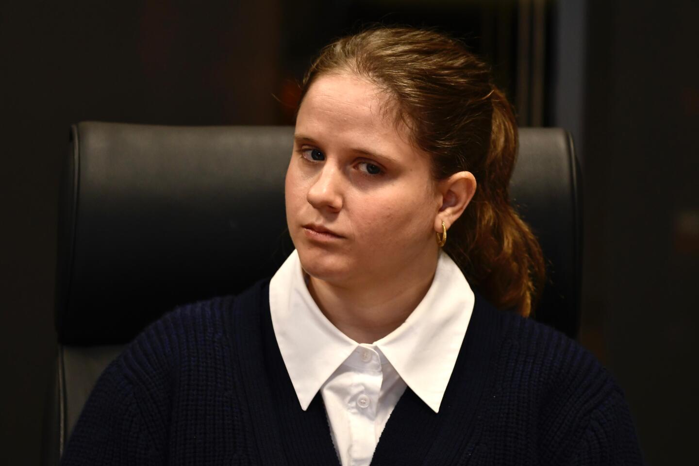 Rocío Schiappapietra, directora de la Biblioteca Nacional, este miércoles en comisión de Diputados.