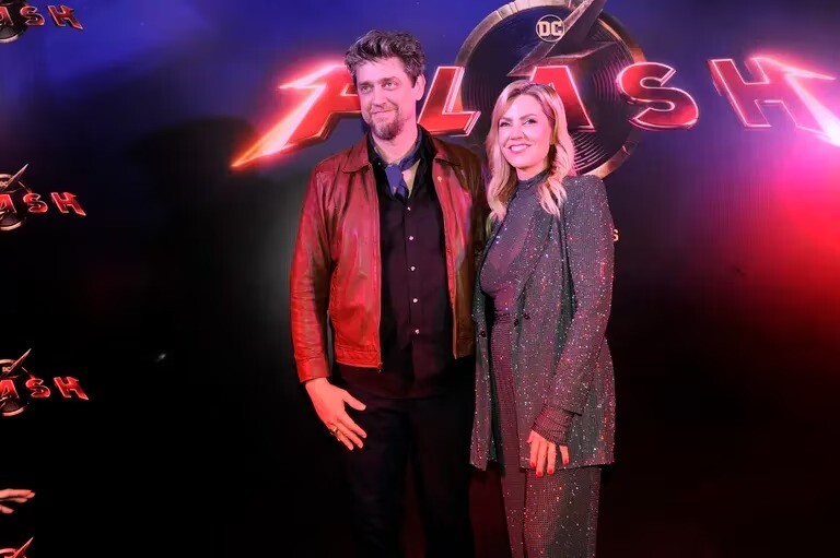 Andy y Barbara Muschietti en la avant premiere de Flash.