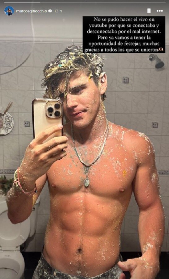 Historia de Instagram de Marcos Ginocchio luego de haberse recibido de abogado.
