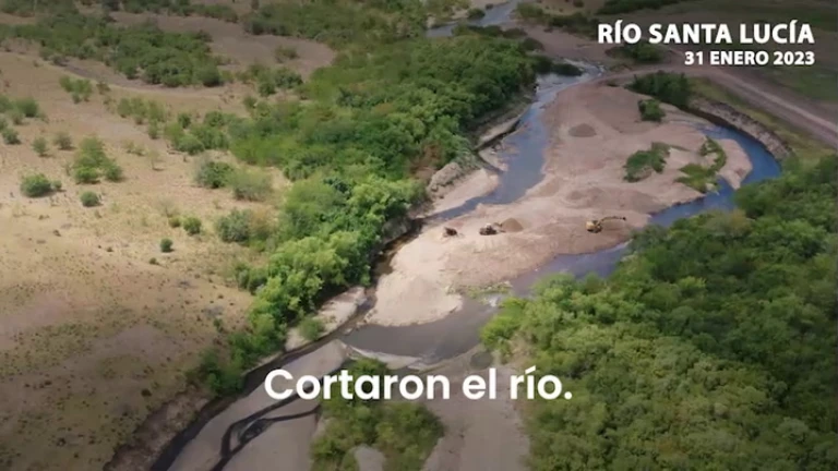 Denuncia de la IMC sobre desvíos en el curso del río Santa Lucía