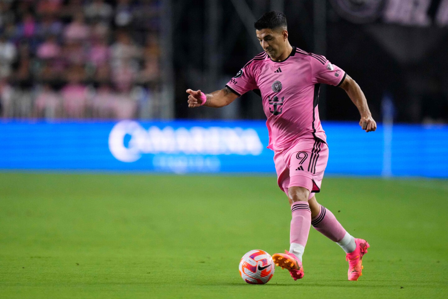 Luis Suárez en el partido entre Inter Miami y Monterrey.