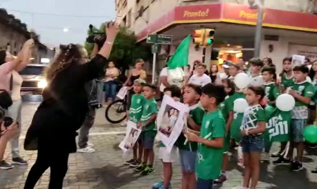Manifestación en reclamo de justicia por Giuliana Lara y Mateo Miños en Paysandú