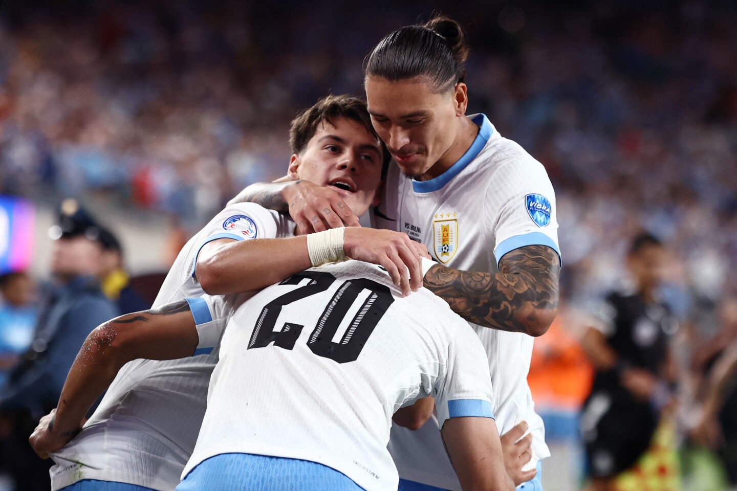 Facundo Pellistri, Darwin Núñez y Maximiliano Araújo: el tridente de ataque ideal para Marcelo Bielsa.