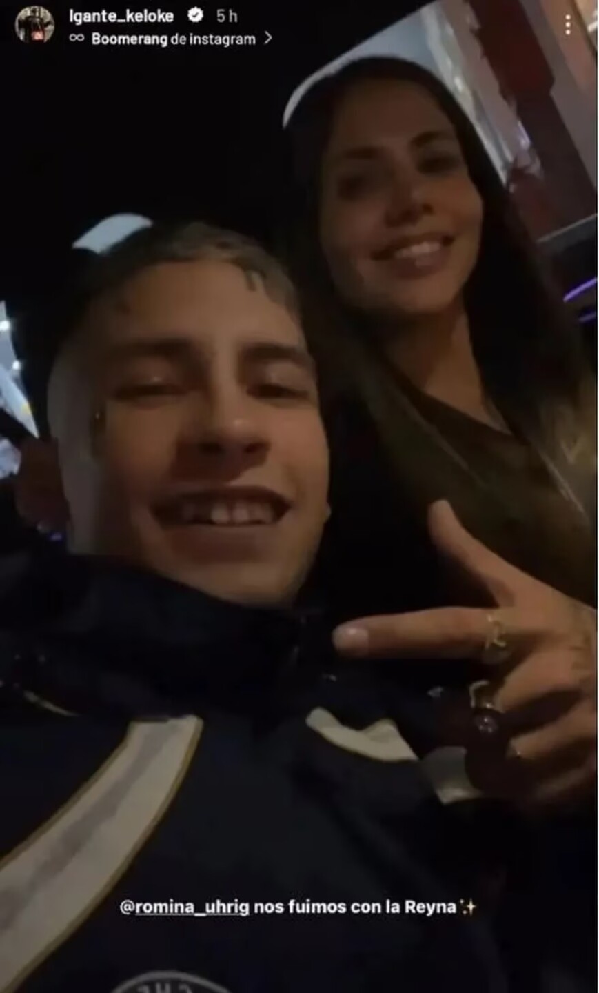 L-Gante y la ex Gran Hermano Romina.