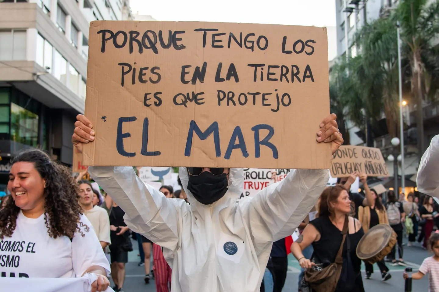 Movilización contra la prospección sísmica en el mar uruguayo.