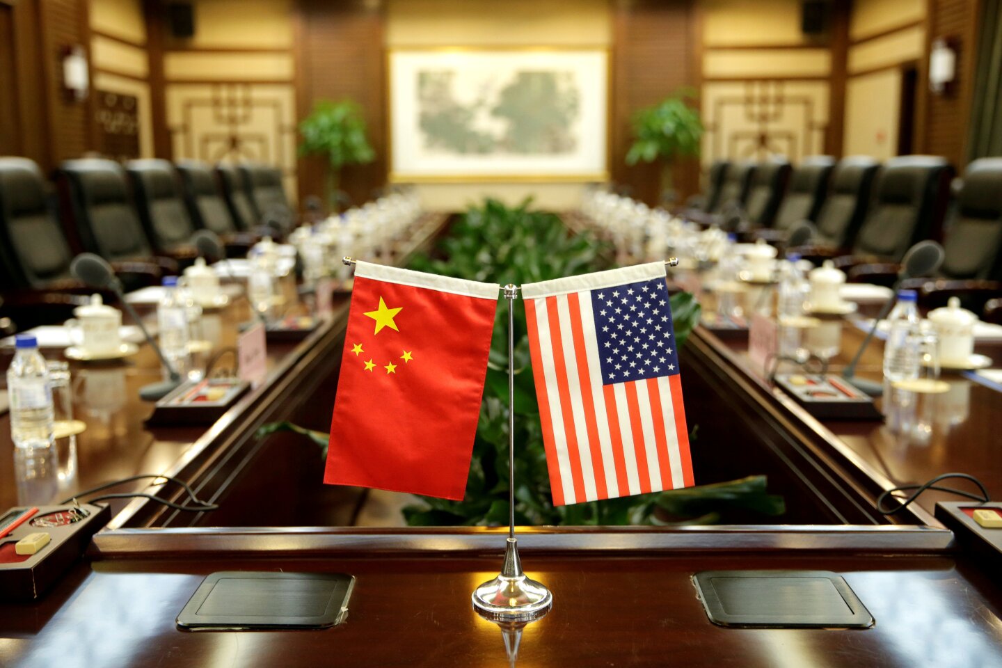 Reunion de negocios entre China y Estados Unidos