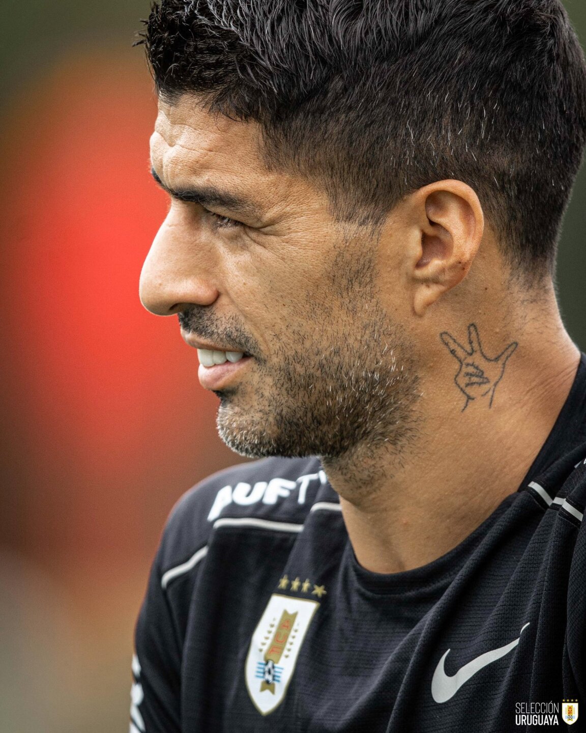 Luis Suárez en un entrenamiento de la selección de Uruguay en Estados Unidos.