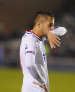 Nicolás "Diente" López jugando para Nacional.