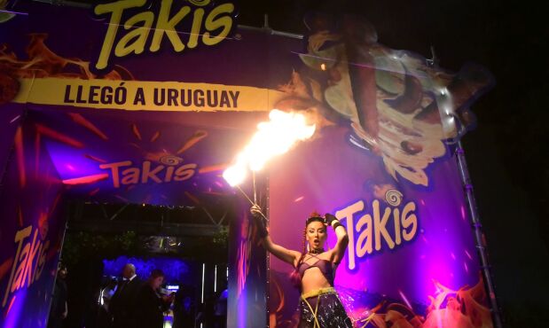 Evento de lanzamiento de Takis de Grupo Bimbo en Uruguay.
