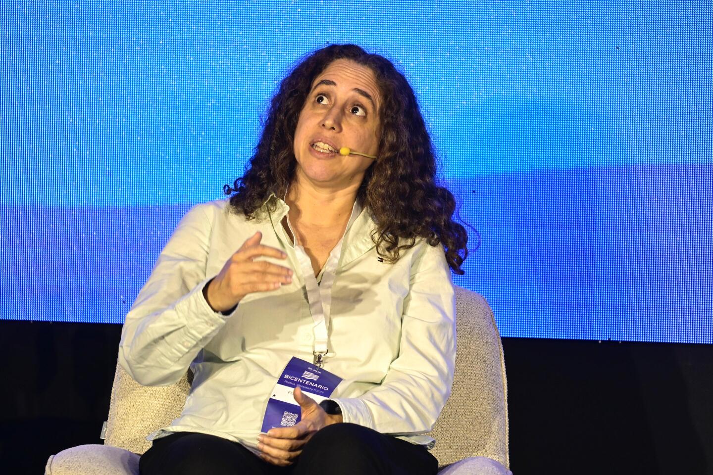 Fiorella Haim, presidenta de Ceibal, en el evento Bicentenario de El País.
