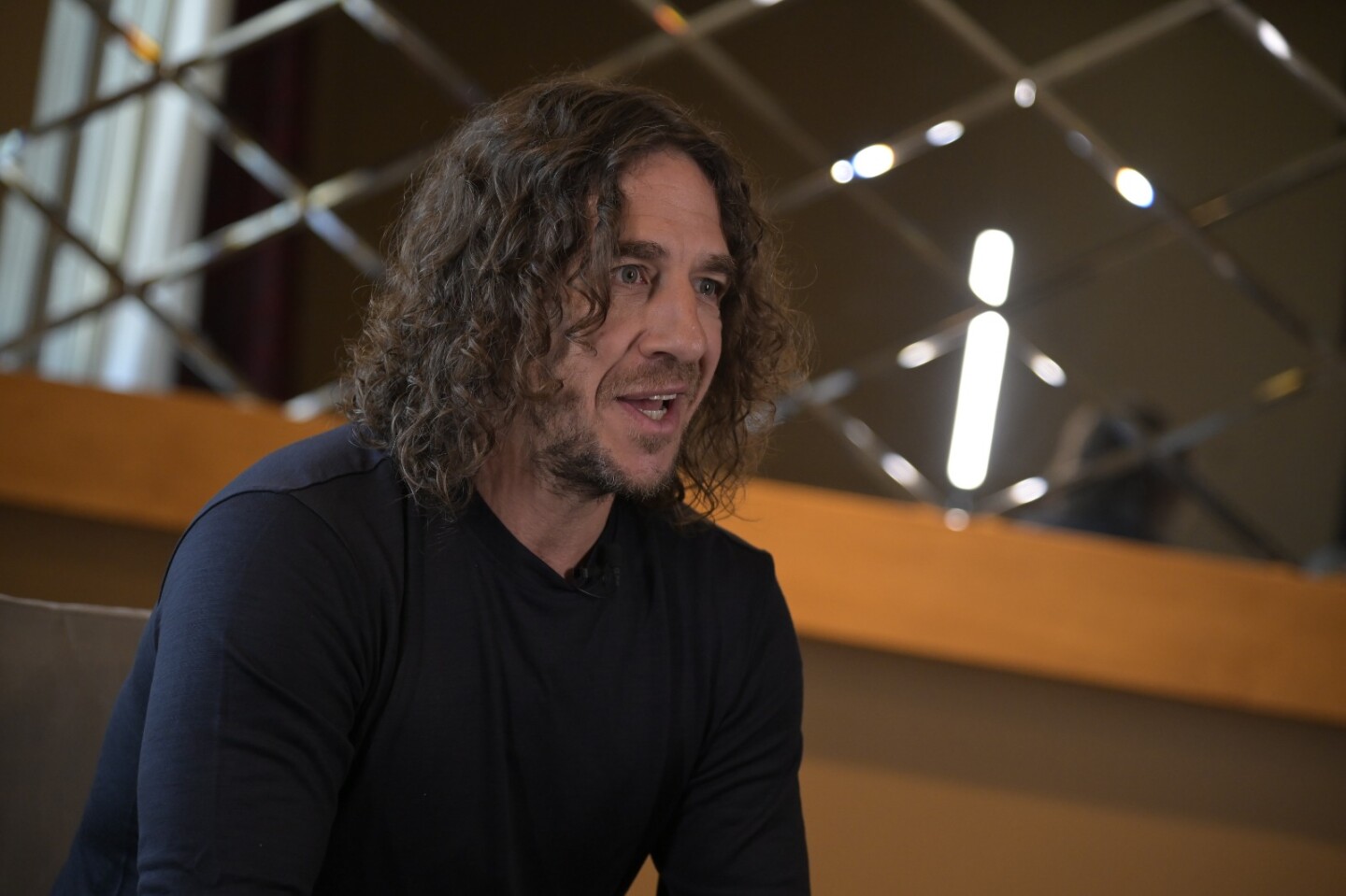 Carles Puyol en entrevista con Ovación en Sofitel Montevideo.