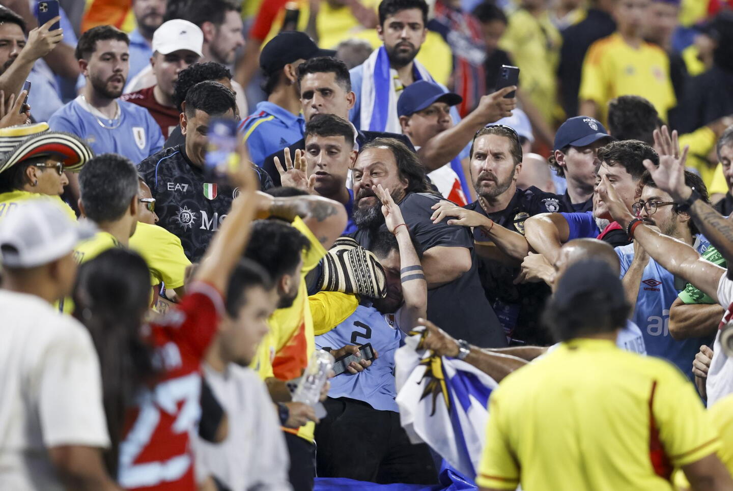 Los incidentes tras el Uruguay vs. Colombia por la semifinal de la Copa América 2024.